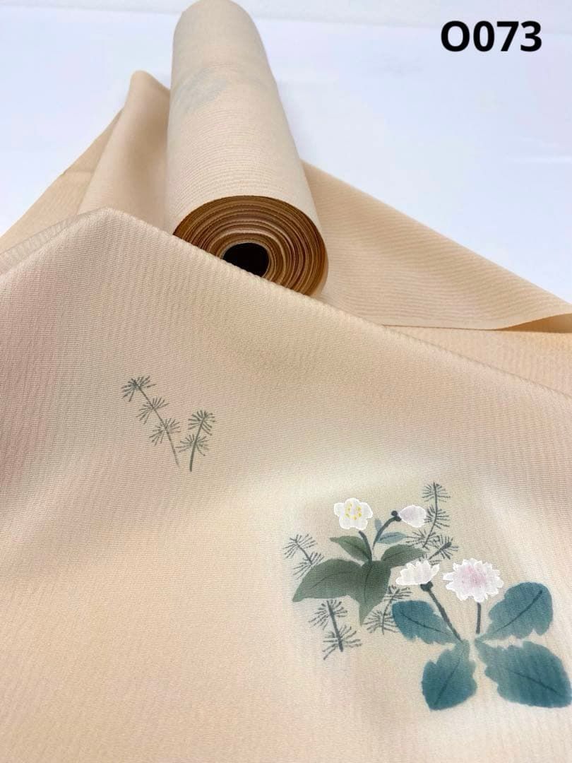 付け下げ 素描 紋意匠 丹後ちりめん 反物 正絹 O 073