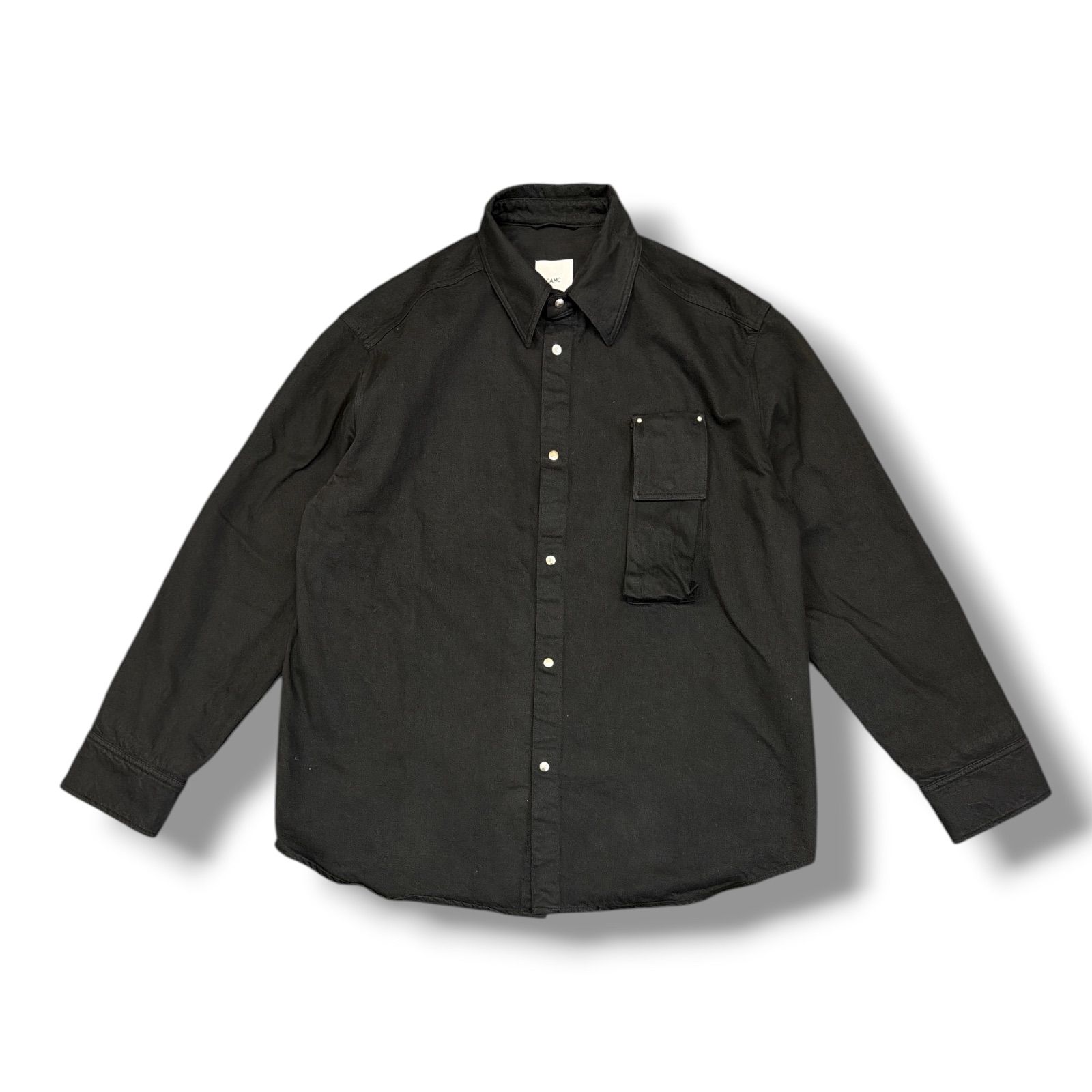 OAMC 25SS DENIM SHIRT デニムシャツ 長袖シャツ オーエーエムシー OA5SMS15BP ブラック L 2370M9