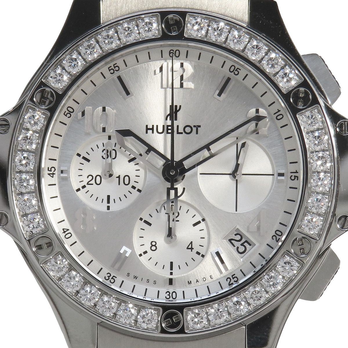 保証書付】ウブロ ビッグバン モノクローム スティール ダイアモンド  