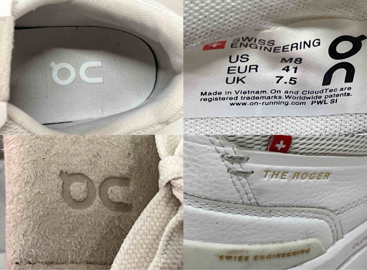  On オンTHE ROGER スニーカー UK 7 5 ホワイト スニーカー 靴