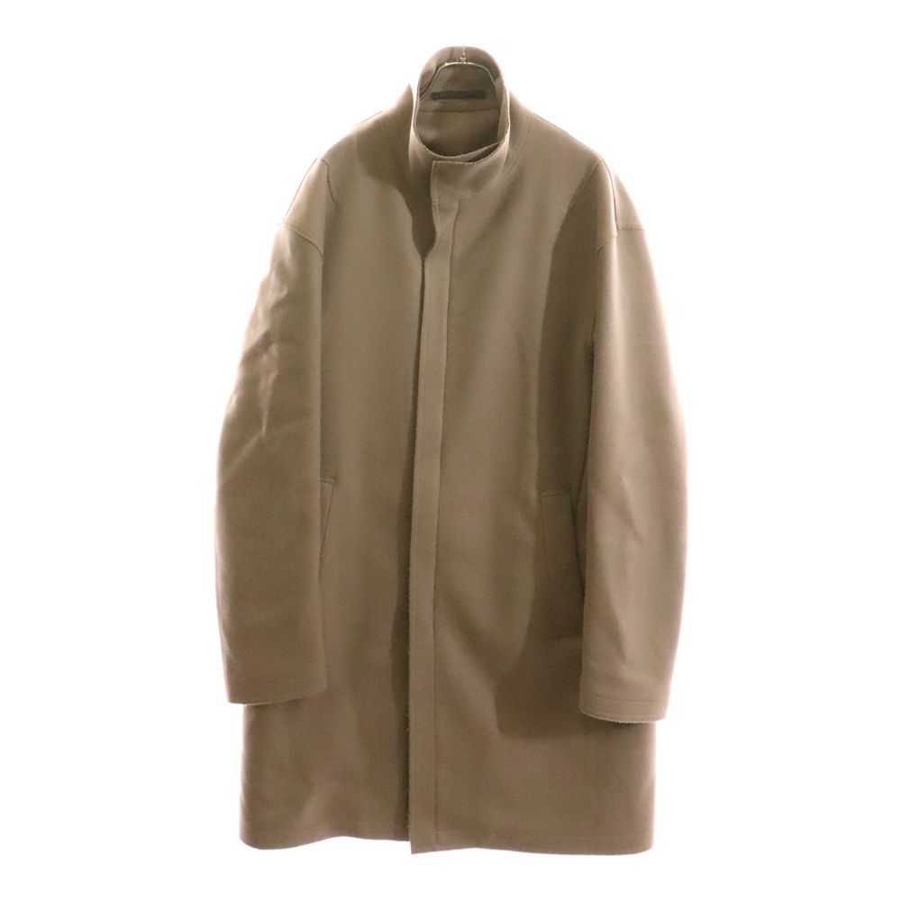 GIORGIO ARMANI ジョルジオアルマーニ ボンディング カシミヤ混 ウール ジップアップ ロング コート ベージュ USL16W US940