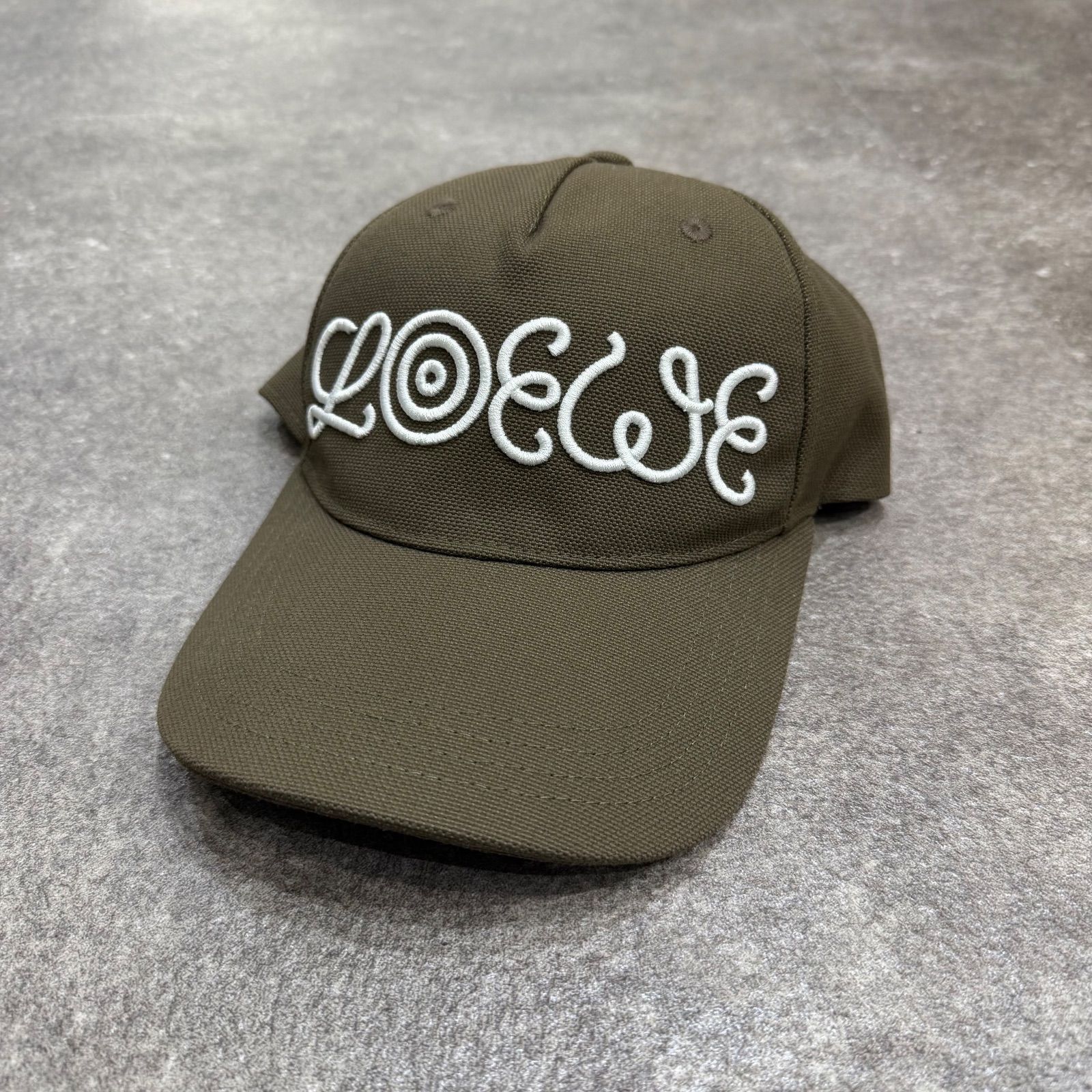 LOEWE エンブロイダリー ベースボール 刺繡 キャップ 帽子 ロエベ A-28003861 カーキ 1890M2