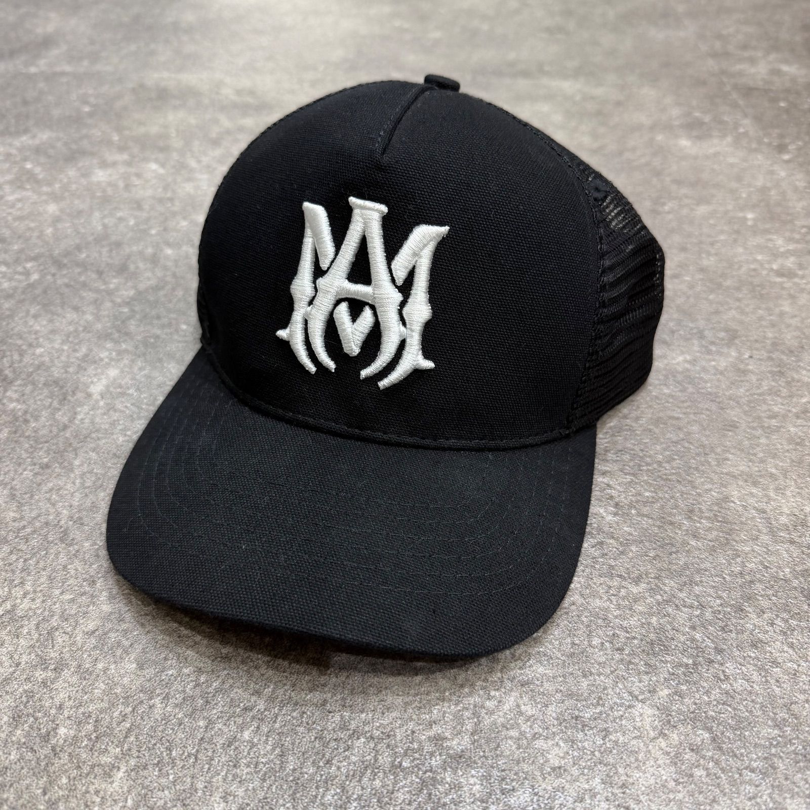 正規 AMIRI 刺繍 メッシュ キャップ アミリ ブラック 1990M2