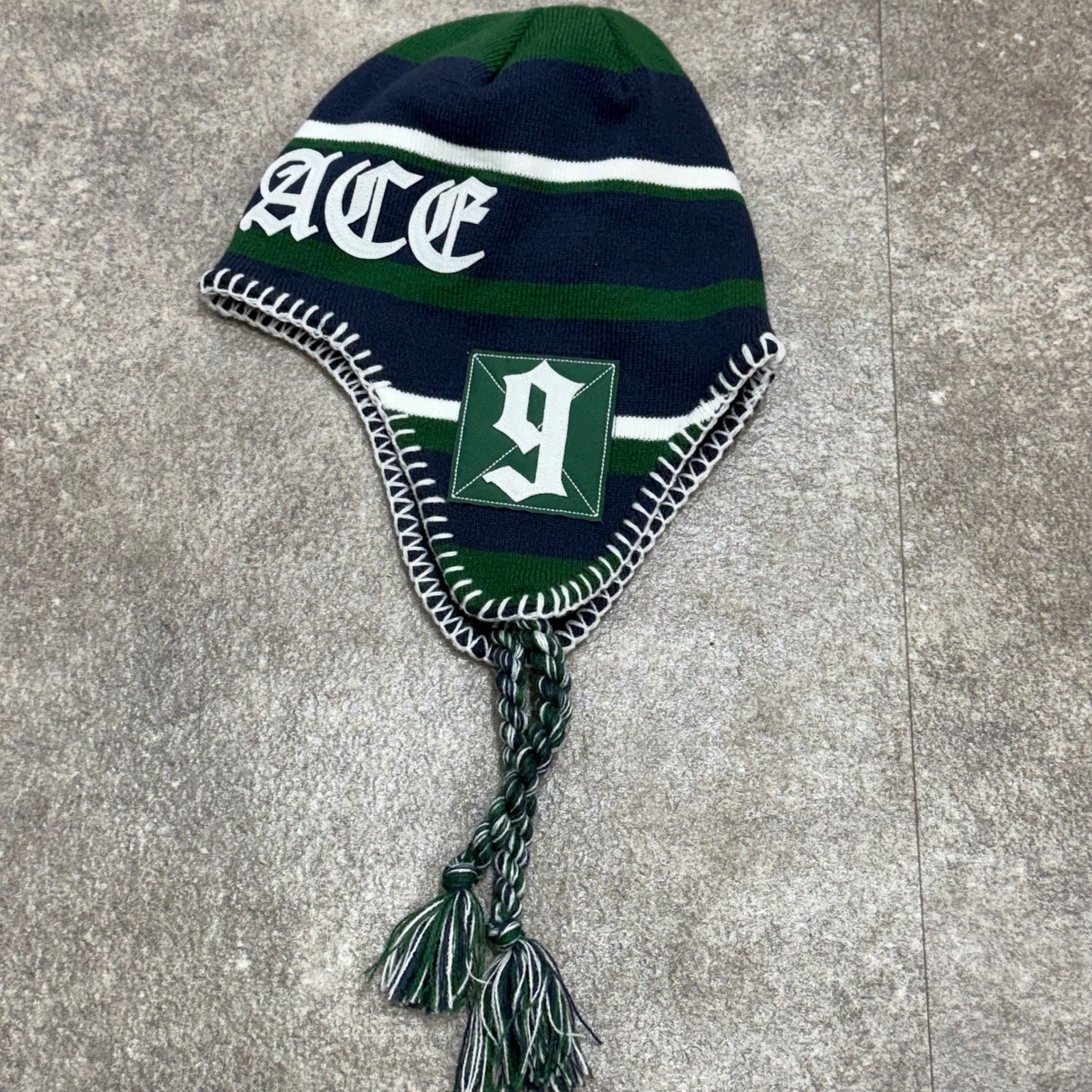 Palace Union Peruvian Beanie コラボ 刺繍 ボーダー 耳当て ビーニー