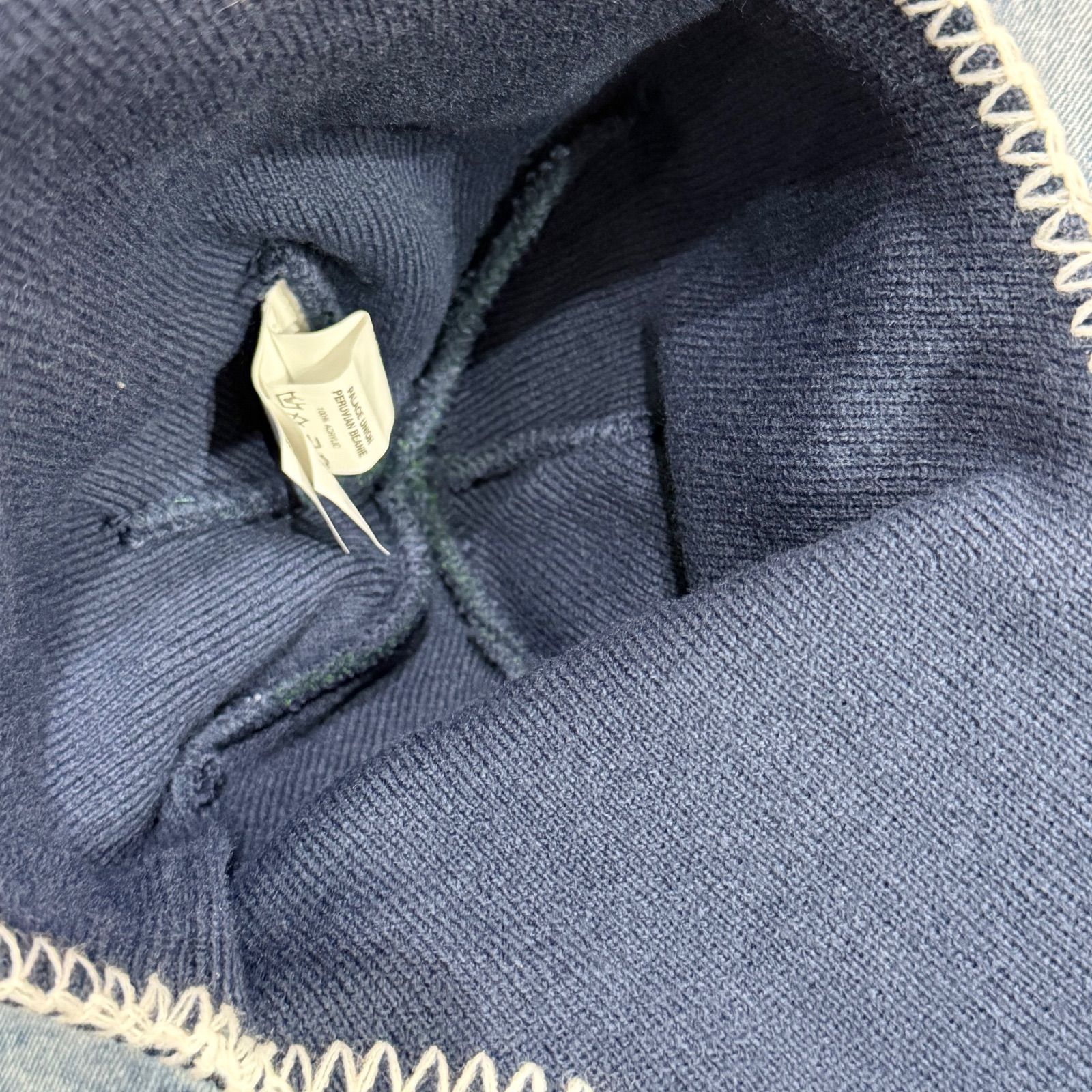 Palace Union Peruvian Beanie コラボ 刺繍 ボーダー 耳当て ビーニー