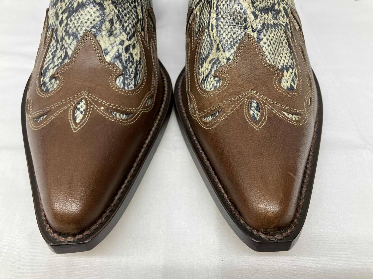 TRAKAR S トラッカーズ 14301 ブーツ カジュアルウエスタン パイソン プリント 型押し サイズ9 約27cm