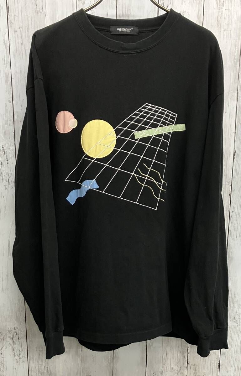 UNDERCOVER 長袖Tシャツ アンダーカバー オウガ メンズ パッチ 刺繍 ブラック クルーネック サイズ2