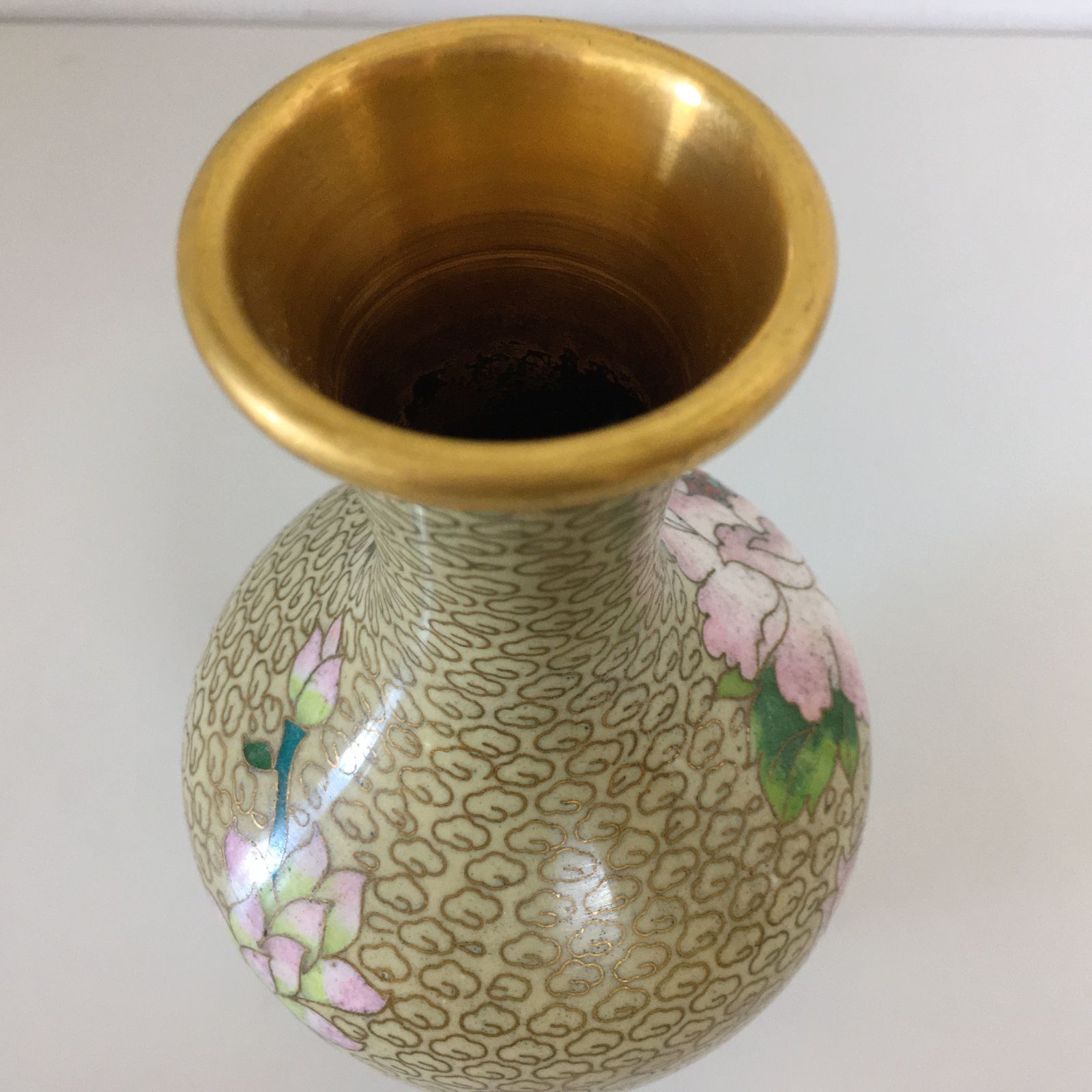 〇ミニ花瓶 一輪挿し 七宝焼風 花柄 - メルカリ