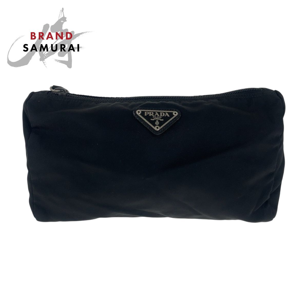 PRADA プラダ テスート 三角ロゴ ブラック 黒 ナイロン ポーチ メイクポーチ 男女兼用 レディース 505813