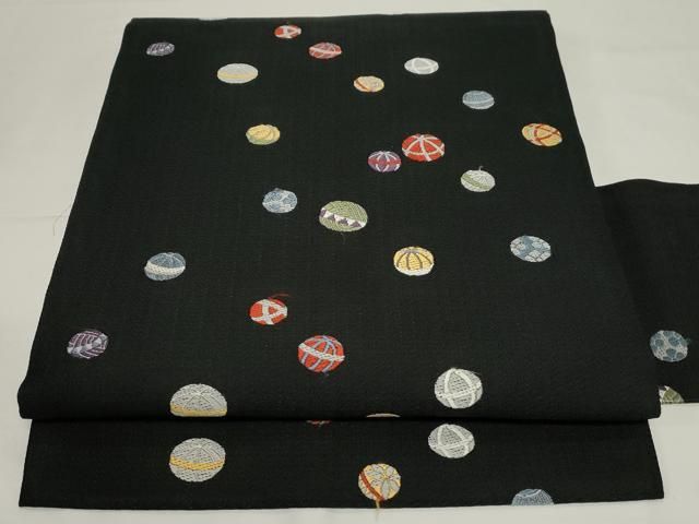 平和屋着物●九寸名古屋帯　唐織　毬　正絹　逸品　未使用　CAAZ0344dy 平和屋着物○九寸名古屋帯 唐織 毬 正絹 逸品 未使用 CAAZ0344dy