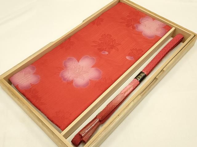 平和屋着物 和装小物 帯締め 帯揚げセット 笹浪組 舞花文 暈し 金糸 金彩 ay