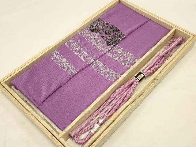 平和屋着物 和装小物 帯締め 帯揚げセット 振袖用 幾何学花文 正絹 ay