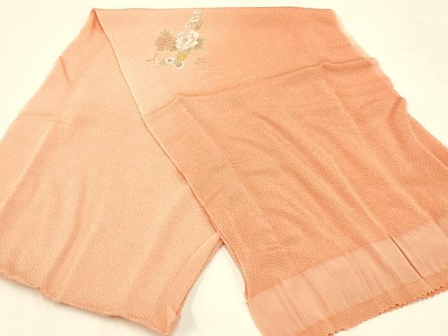 平和屋着物 和装小物 帯締め 帯揚げセット 高麗組 芝草花文 暈し染め 金糸 金彩 鬼しぼ縮緬 正絹 ay