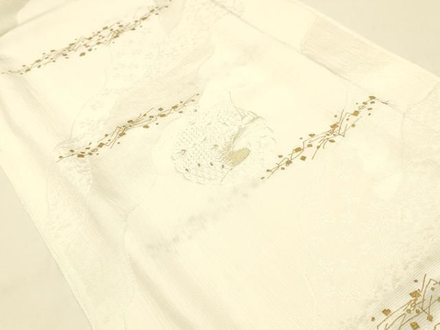 雪輪草花文 金糸