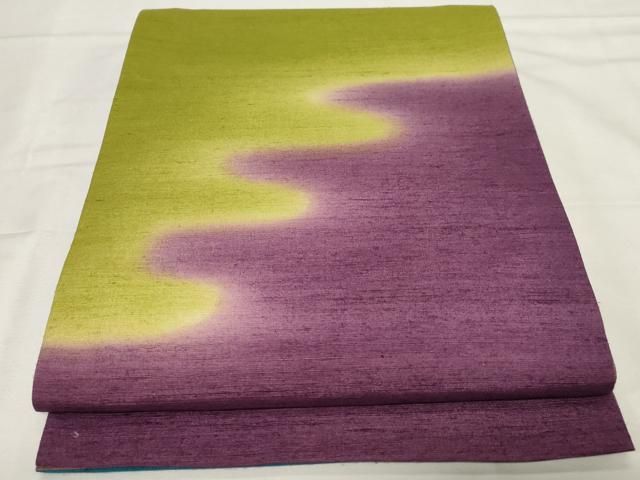 平和屋着物 菅原工房 菅原結作 漢方染紬 両方向 両面 太鼓柄袋帯 紬地 立波文 正絹 dy