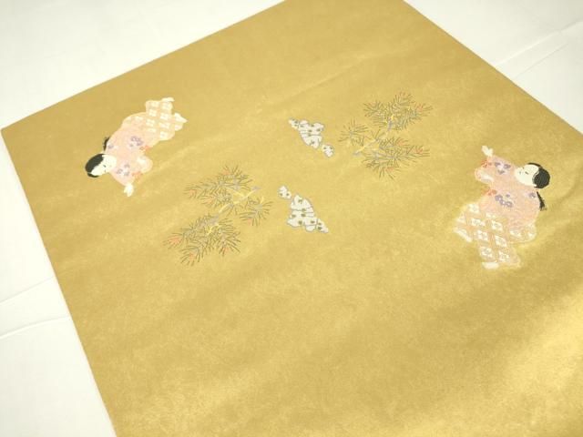  平和屋着物 西陣 長嶋成織物 ながしま帯 六通柄袋帯 童子の調 本金箔 瀞金錦 正絹 az 袋帯 帯