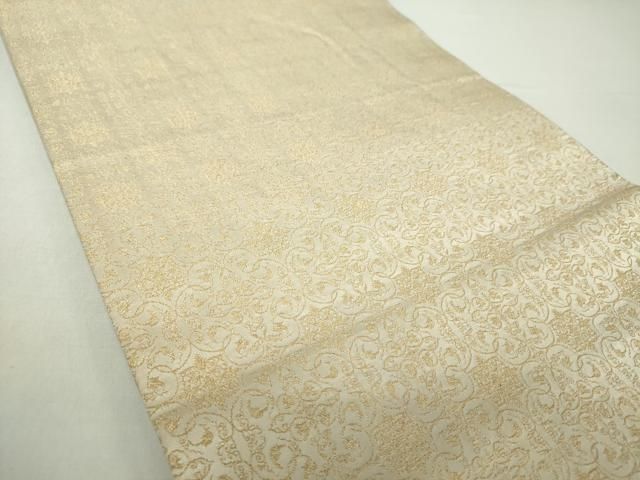 平和屋着物 龍村美術織物 九寸開き名古屋帯 葡萄唐草文錦 金糸 正絹 ps