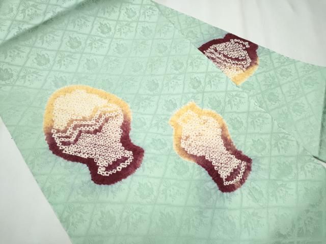 平和屋着物 九寸名古屋帯 絞り 陶器文 引き抜き帯 正絹 hy