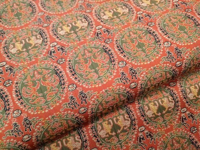 円文白虎朱雀錦 正絹