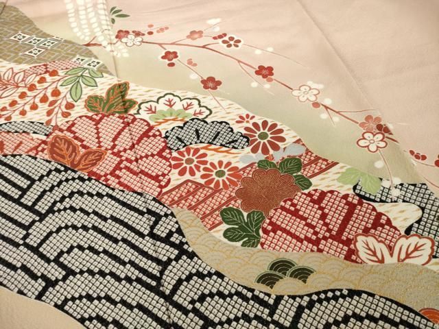 吉祥花文 円舞紬