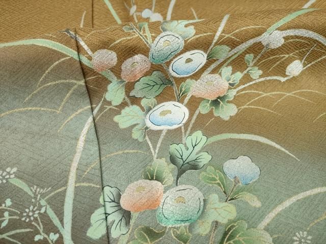  平和屋着物 訪問着 光琳菊 暈し染め 金彩 正絹 ck 訪問着 付け下げ 着物
