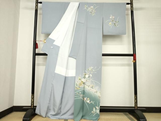 平和屋着物 訪問着 友禅 作家物 草花文 暈し染め 正絹 ck