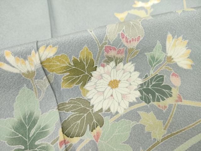 平和屋着物○訪問着 友禅 作家物 草花文 暈し染め 正絹 逸品