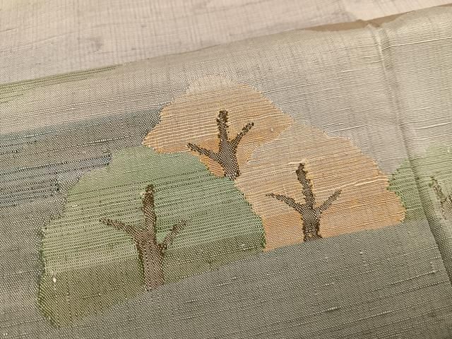 遠山樹林文 正絹