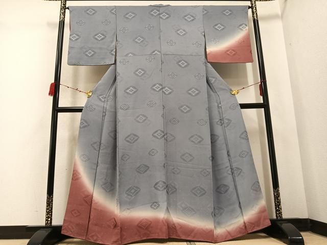 平和屋着物 訪問着 七宝地紋 暈し染め 正絹 ph