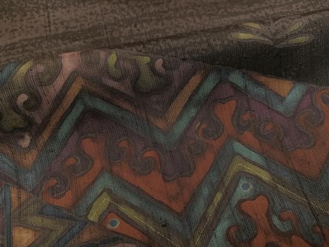 ろうけつ染 草花文