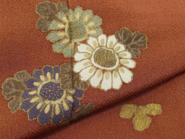  平和屋着物 訪問着 舞花文 金彩 鬼しぼ縮緬 正絹 vf 訪問着 付け下げ 着物