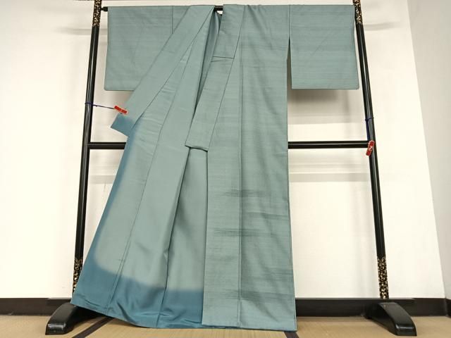 平和屋着物 上質な紬 訪問着 横段文 正絹 zg