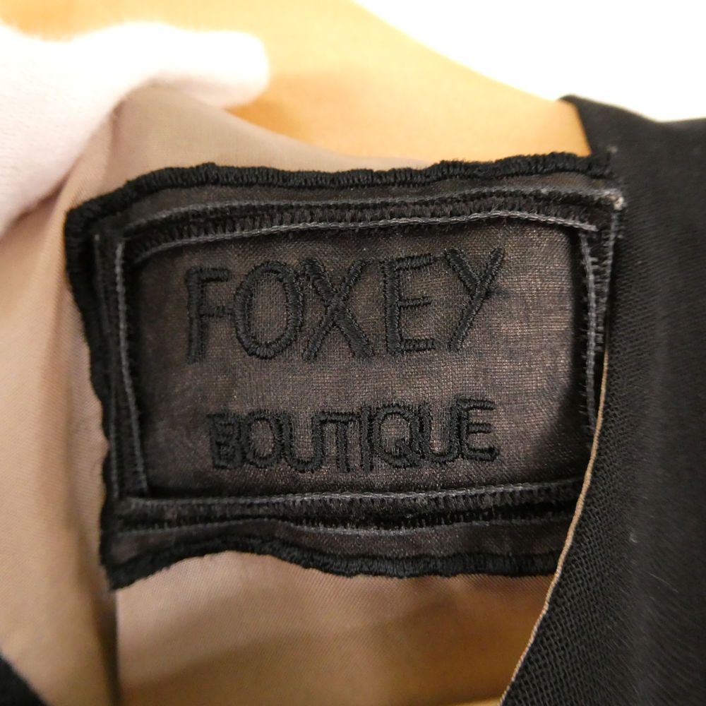 美品 FOXEY フォクシー 37642 ワンピース 38 ウール 他 ノースリーブ