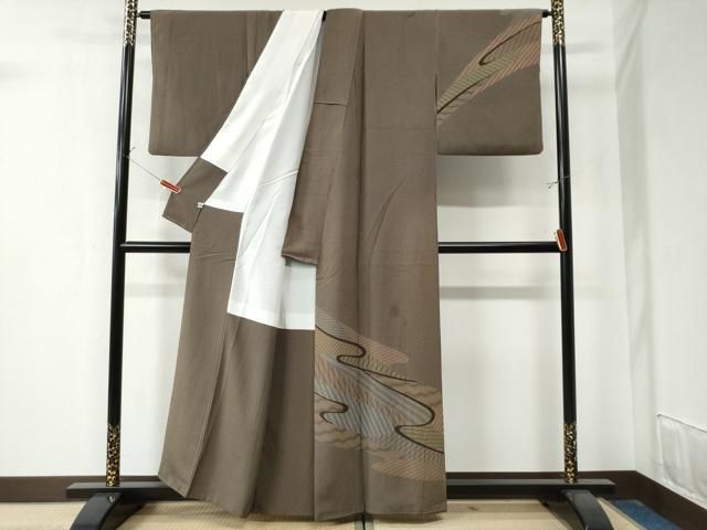 平和屋着物 訪問着 霞吉祥文 正絹 yc