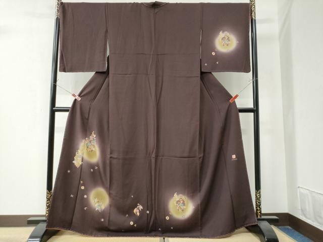 平和屋着物 訪問着 忠隈眞理子 陶器更紗草花文 蛍暈し 正絹 yc