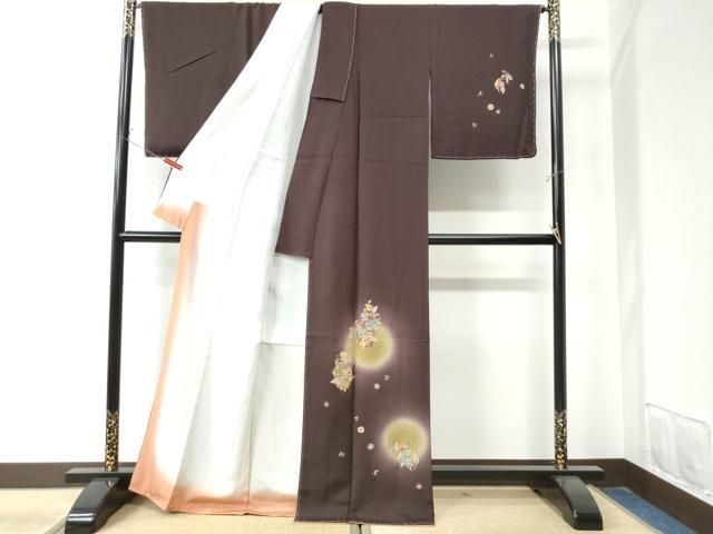 平和屋着物 訪問着 忠隈眞理子 陶器更紗草花文 蛍暈し 正絹 yc