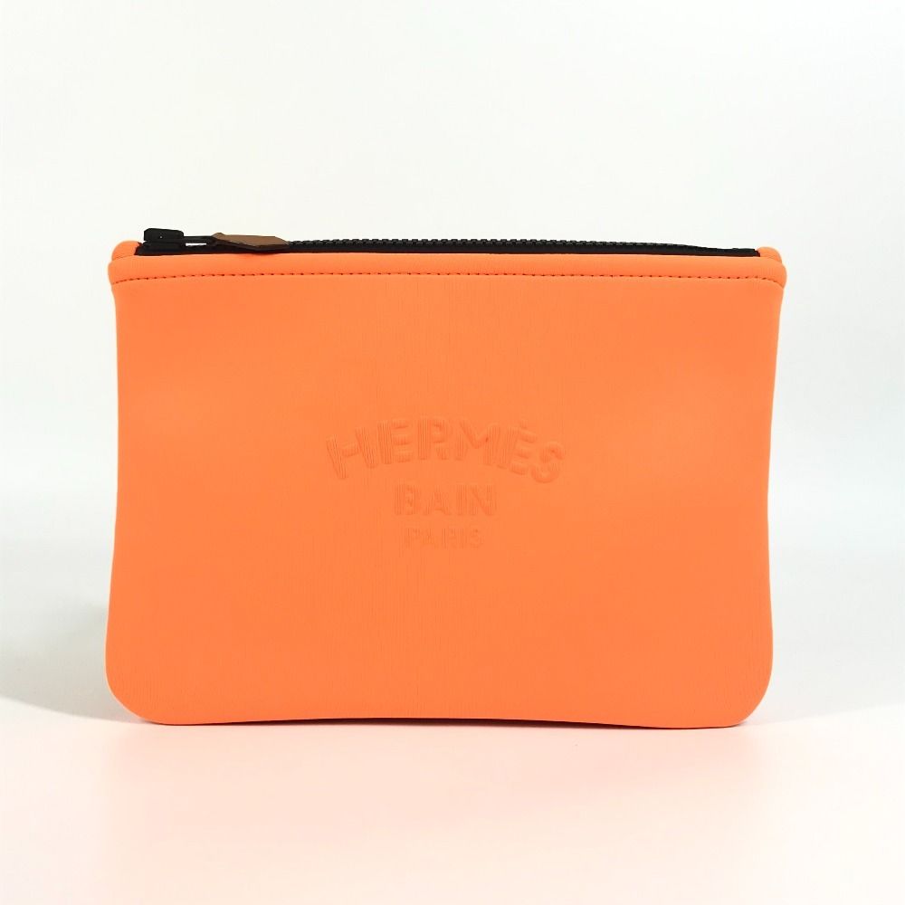 HERMES エルメス ポーチ ネオバンPM ネオバン PM ナイロン オレンジ