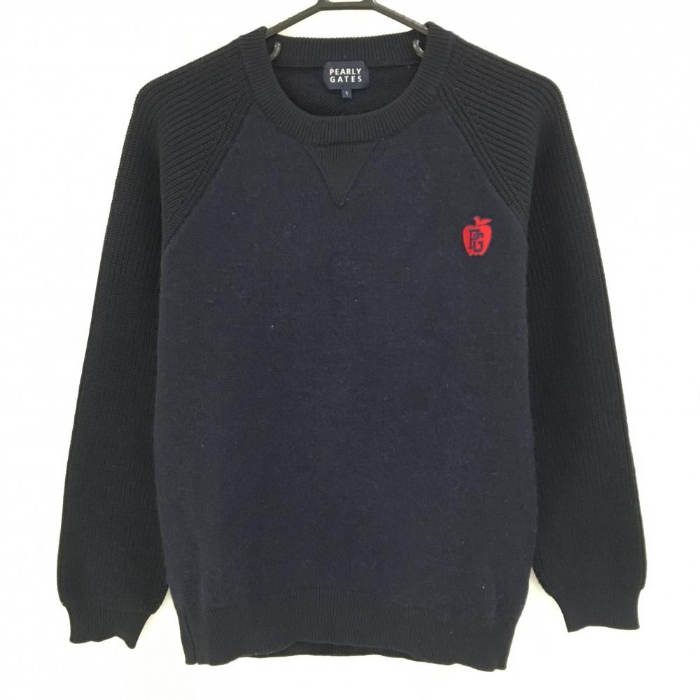 パーリーゲイツ セーター ネイビー モヘア混 アップル ニット レディース 1 M ゴルフウェア PEARLY GATES