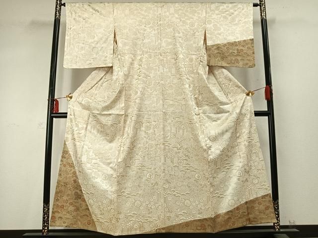 平和屋着物 訪問着 単衣 花唐草文 金彩 正絹 fy