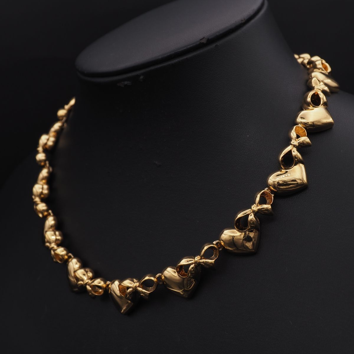 ニナリッチ　ネックレス H333 NINA RICH ニナリッチ ネックレス ハート リボン ゴールド