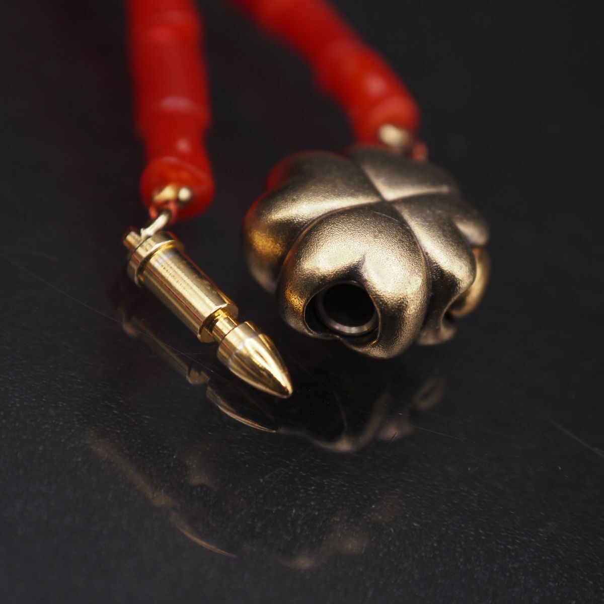 中古　PAT刻印ゴールド本珊瑚サンゴあかさんごアンティークヴィンテージネックレス 中古 PAT刻印ゴールド本珊瑚サンゴあかさんごアンティークヴィンテージ