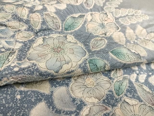  平和屋着物 本場大島紬 染大島 訪問着 辻が花 絞り 暈し染め 正絹 ph 紬 着物