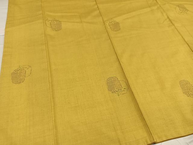  平和屋着物 本場結城紬 重要無形文化財 100亀甲 陶器文 正絹 ph 紬 着物