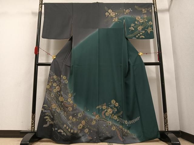 平和屋着物 訪問着 辻が花 暈し染め 金彩 正絹 ph