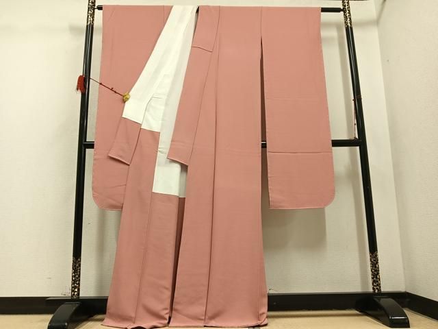 平和屋着物 豪華振袖 色無地 宍色 正絹 ph