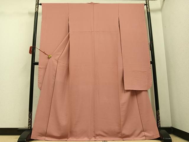 平和屋着物 豪華振袖 色無地 宍色 正絹 ph