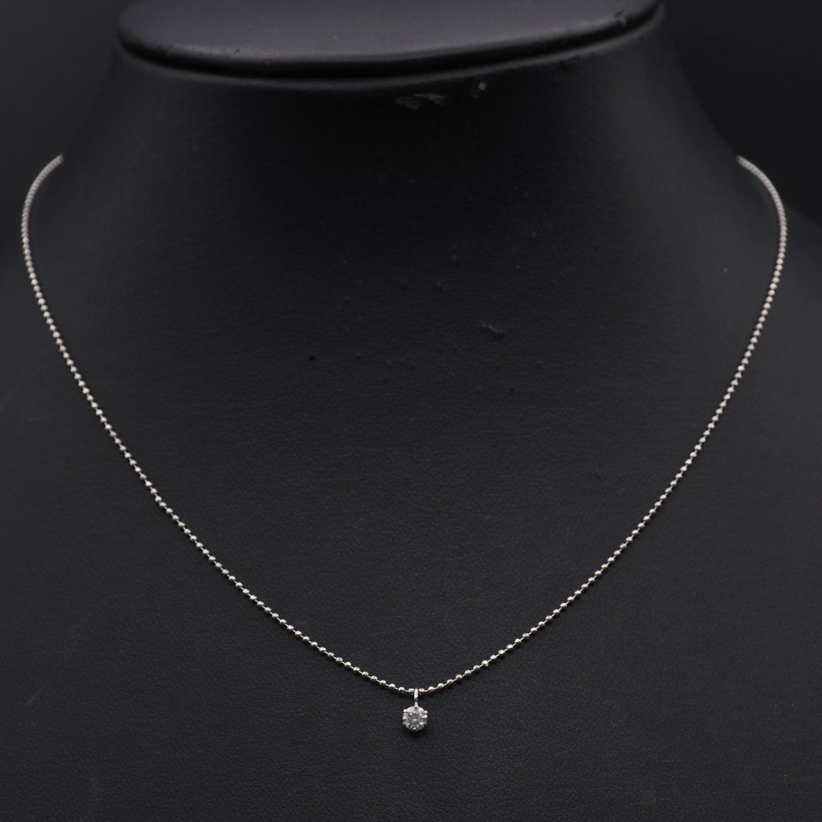 H609 ダイヤモンド 0.1ct SV925 K18WG ITALY刻印 ペンダント