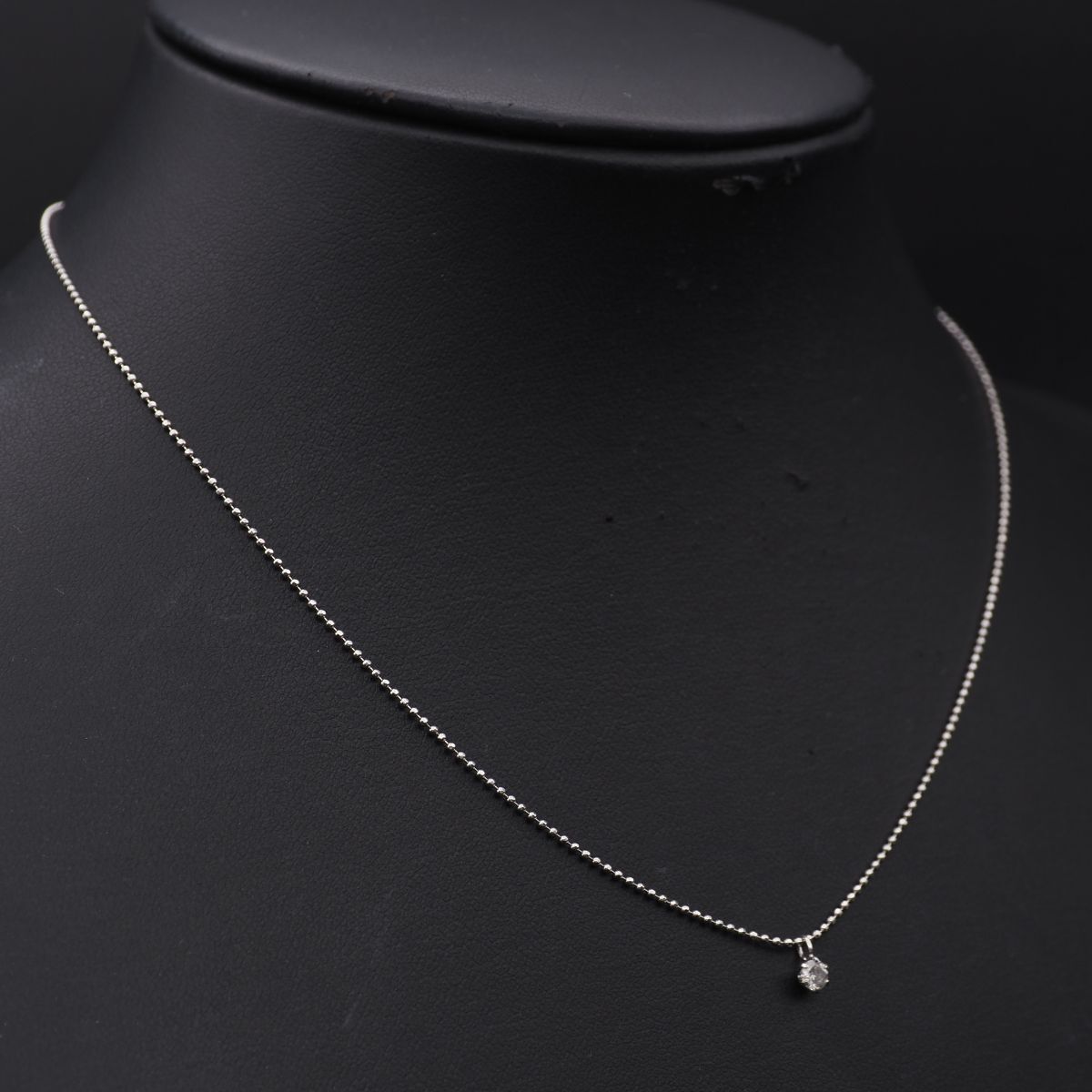 H609 ダイヤモンド 0.1ct SV925 K18WG ITALY刻印 ペンダント