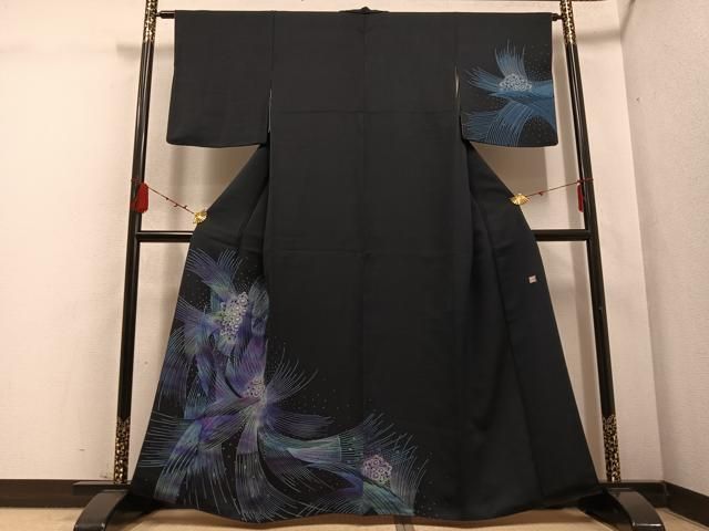 平和屋着物 訪問着 作家物 井手稔裕 舞花文 金彩 正絹 ph