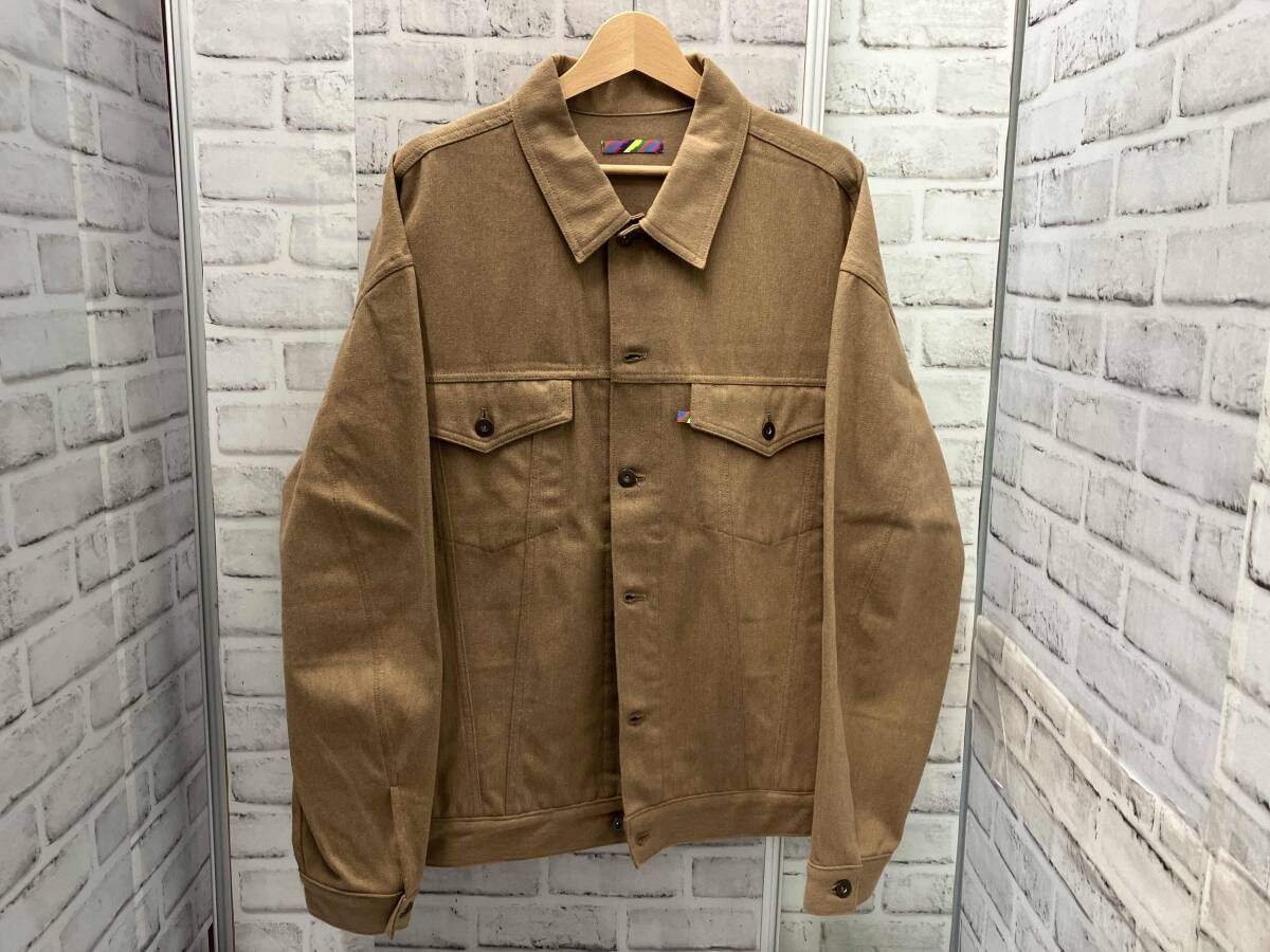 IS-NESS イズネス 1003AWJK01 デニムジャケット ウール混紡 ベージュ サイズL